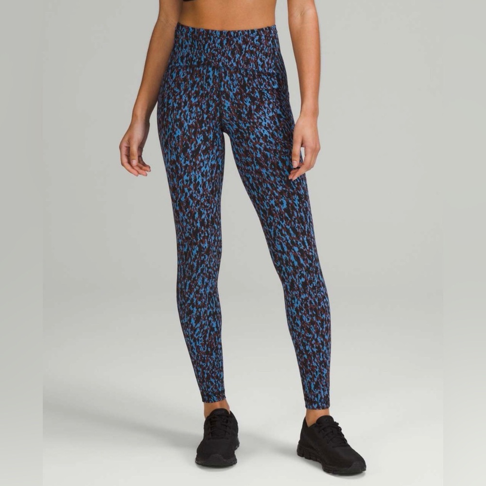 Lululemon Swift Speed High-Rise Tight 28" Leopard Camo Blue Nile Multi size 4